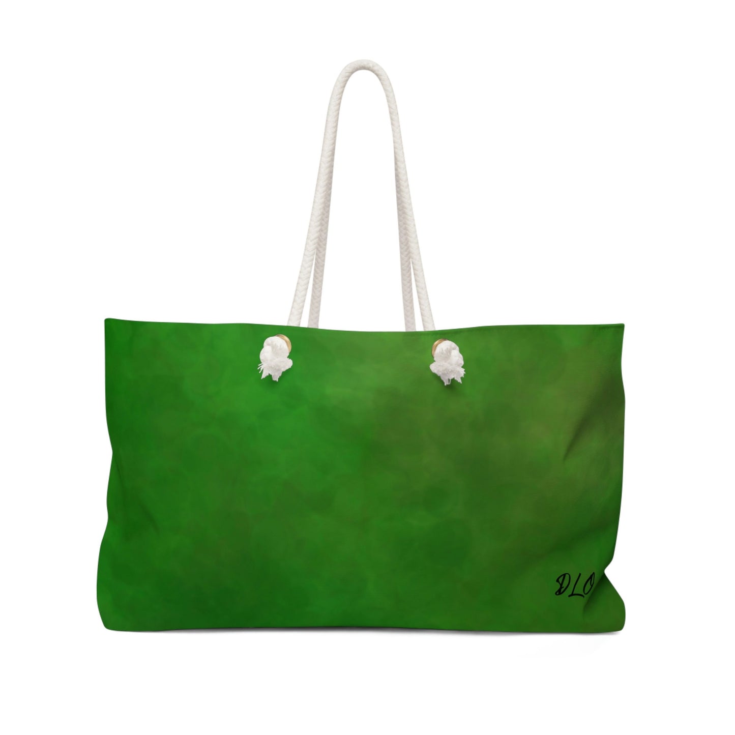 Weekender Bag with Original Abstract Art Print, Shaded Greens