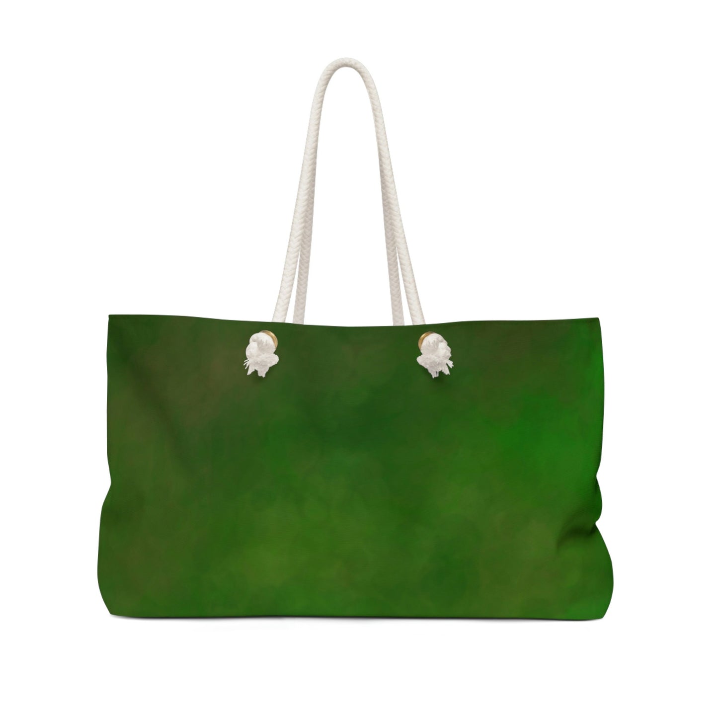 Weekender Bag with Original Abstract Art Print, Shaded Greens