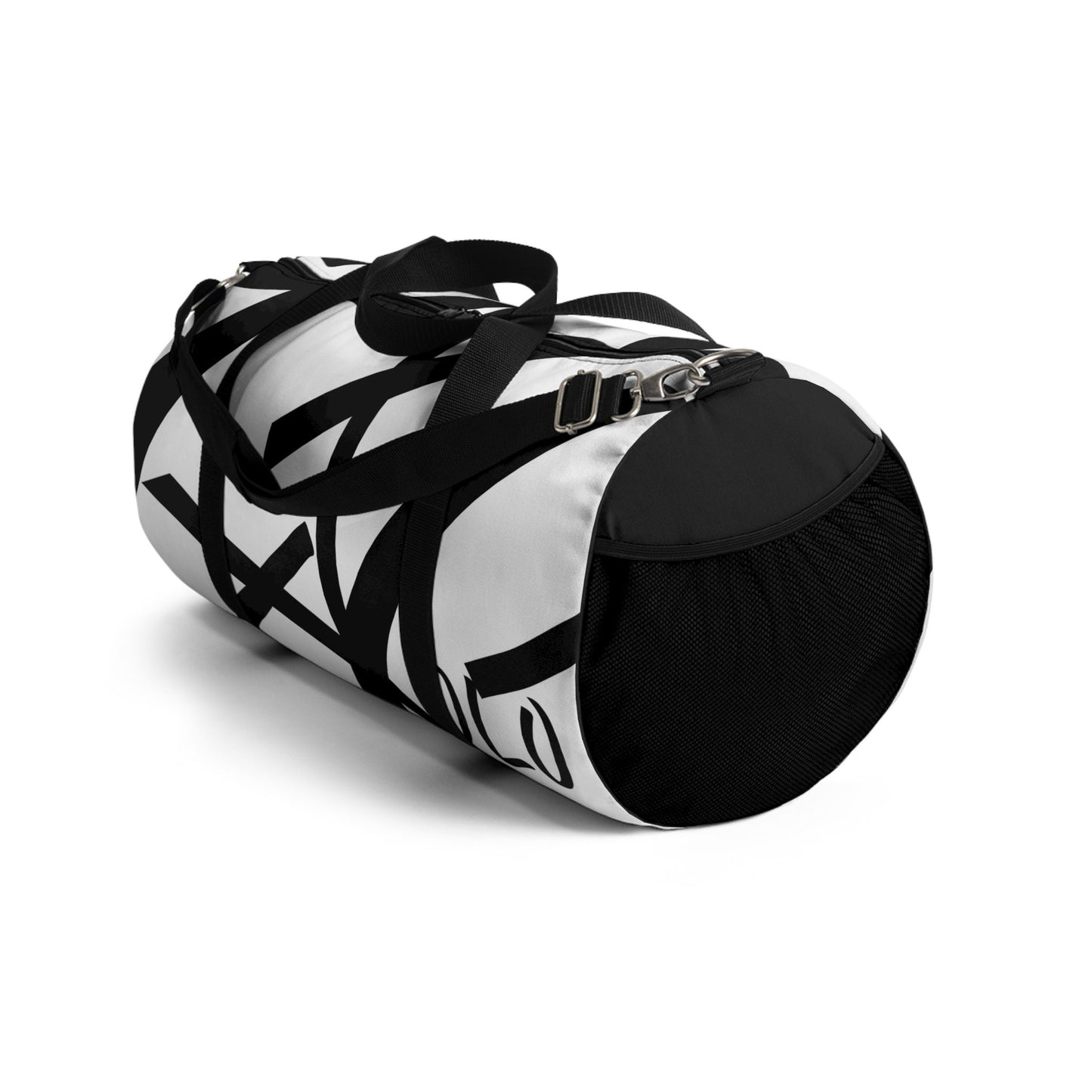 Duffel Bag Original Abstract Bold Black and White Linear Art Design, Unique Statement Piece, Very Fashionable, Art, Stylish, Sharp, New Art