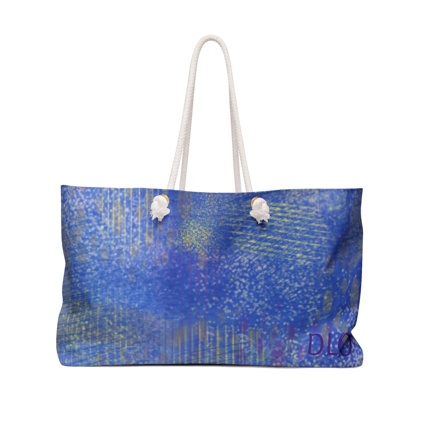 Weekender Bag Original Blended Abstract Blue Digital Design Art, New Design, Unique,coordinating, Blues shades, Textured, pleasent, travel