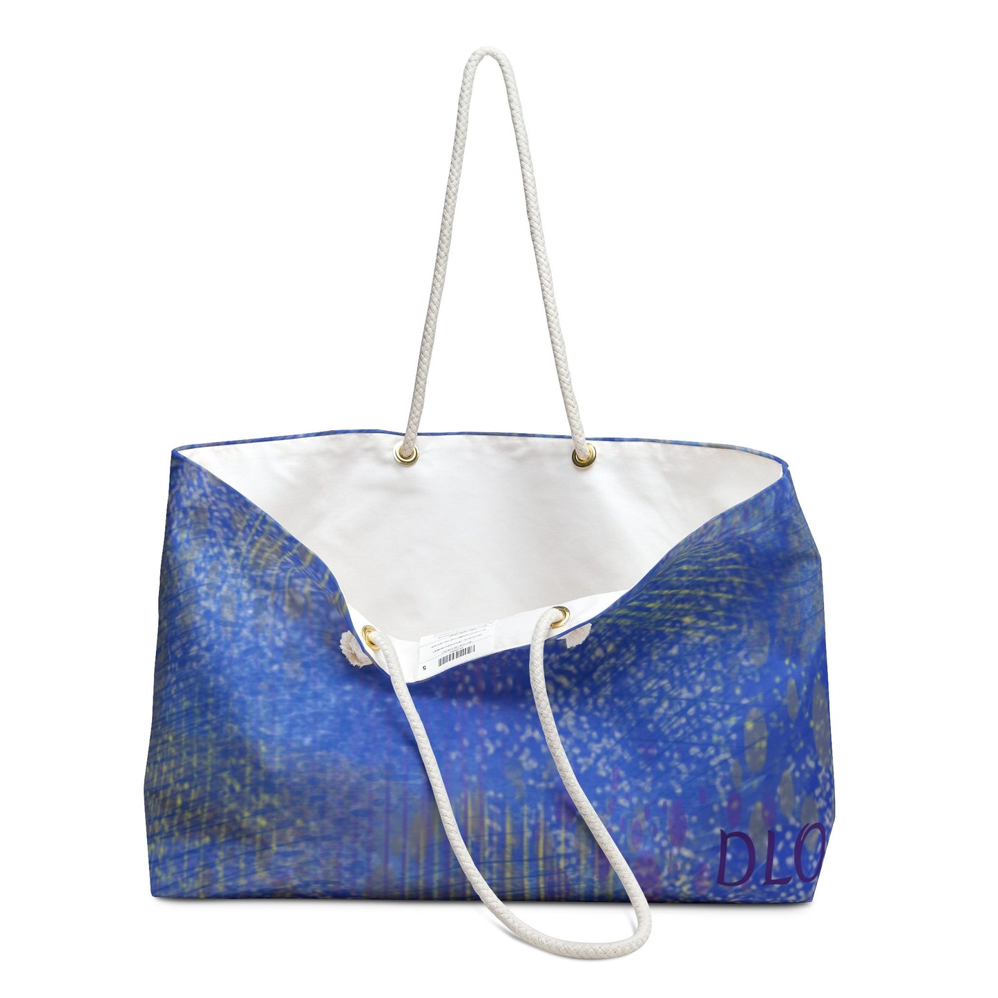 Weekender Bag Original Blended Abstract Blue Digital Design Art, New Design, Unique,coordinating, Blues shades, Textured, pleasent, travel