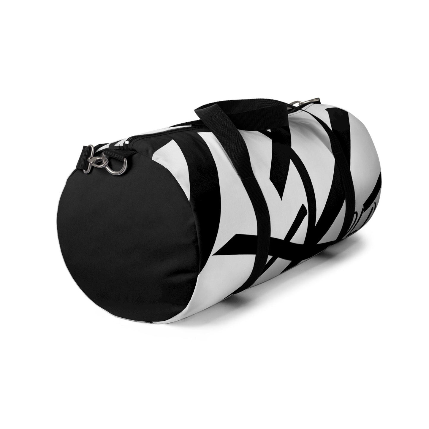 Duffel Bag Original Abstract Bold Black and White Linear Art Design, Unique Statement Piece, Very Fashionable, Art, Stylish, Sharp, New Art