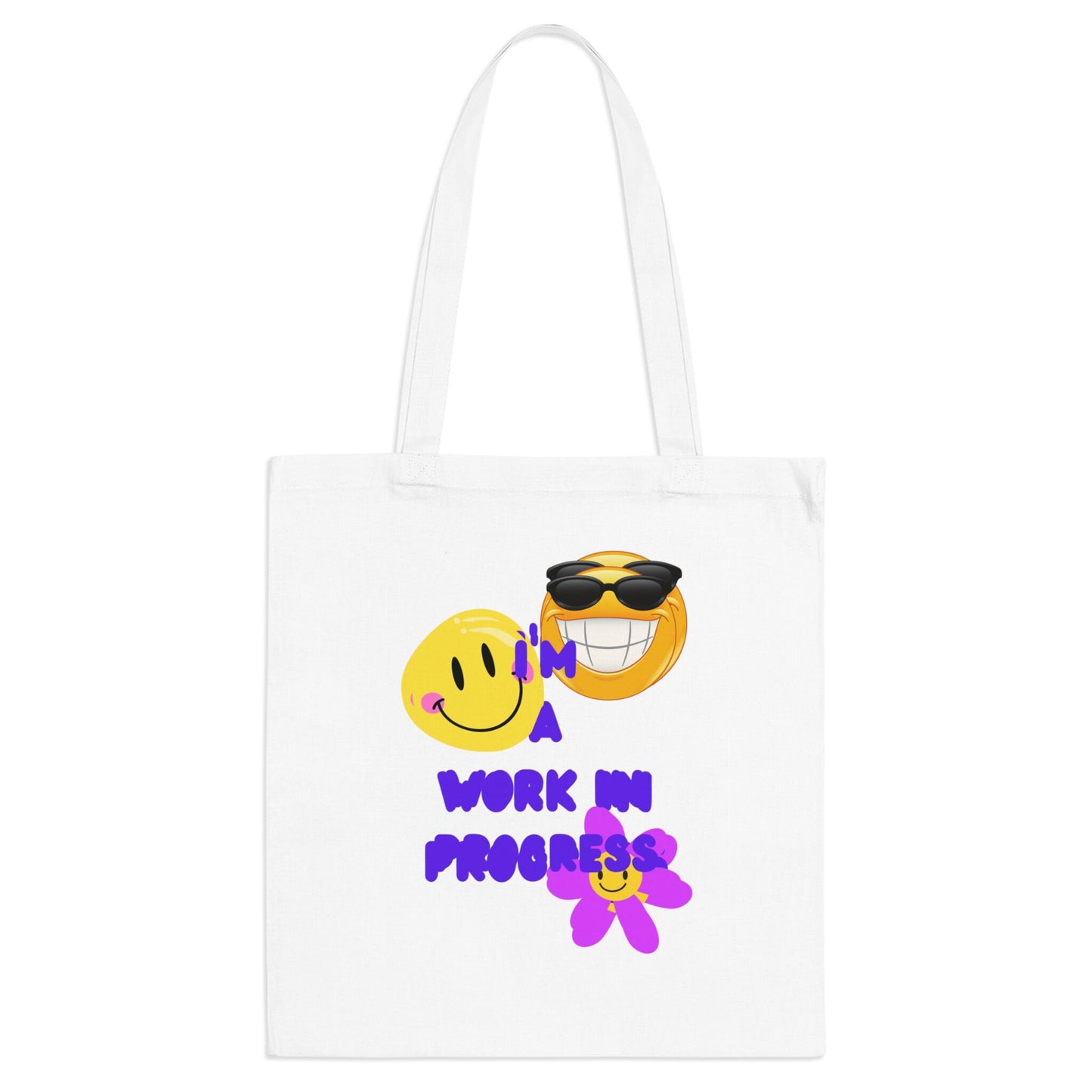 Tote Bag with Funny Quote and Happy People, Original Digital Design