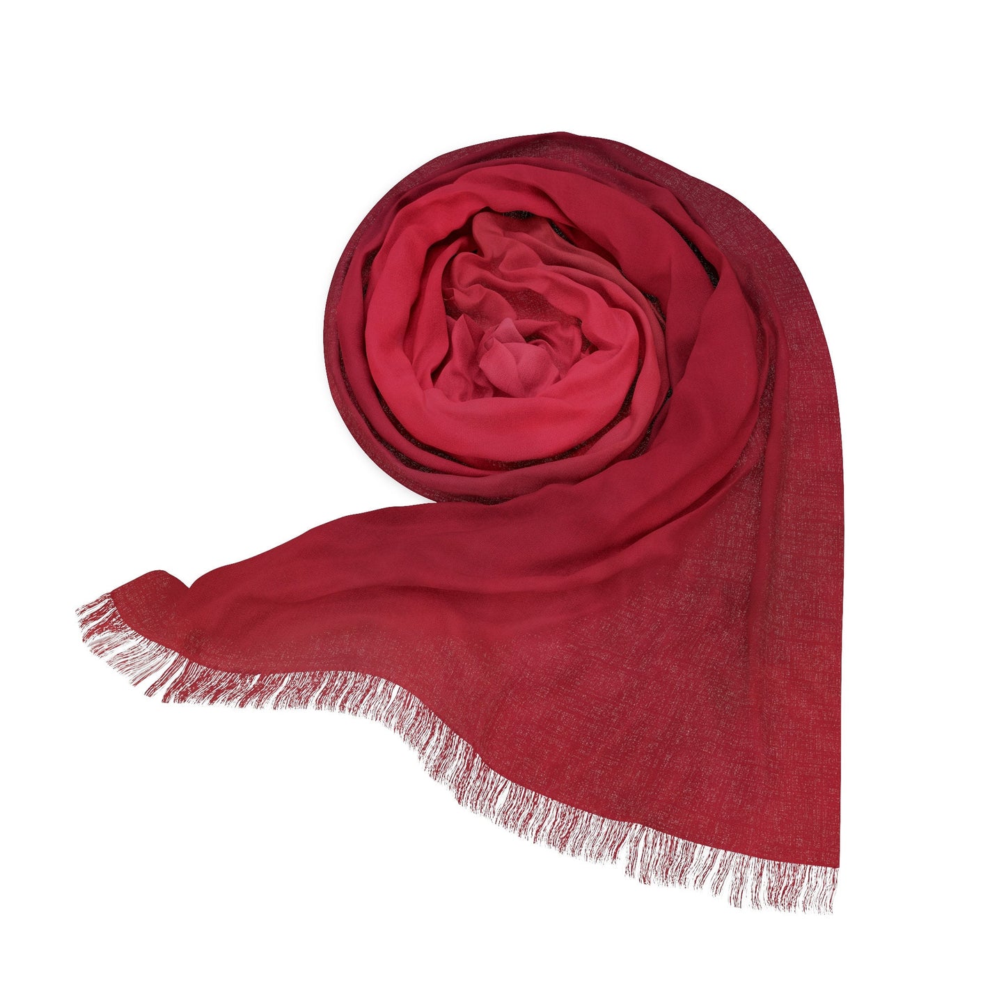 Light Scarf with Red Moods I Original Digital Design Various Shades and Tones of Red on Soft Long Scarf Nice Drape Great Spring and Summer