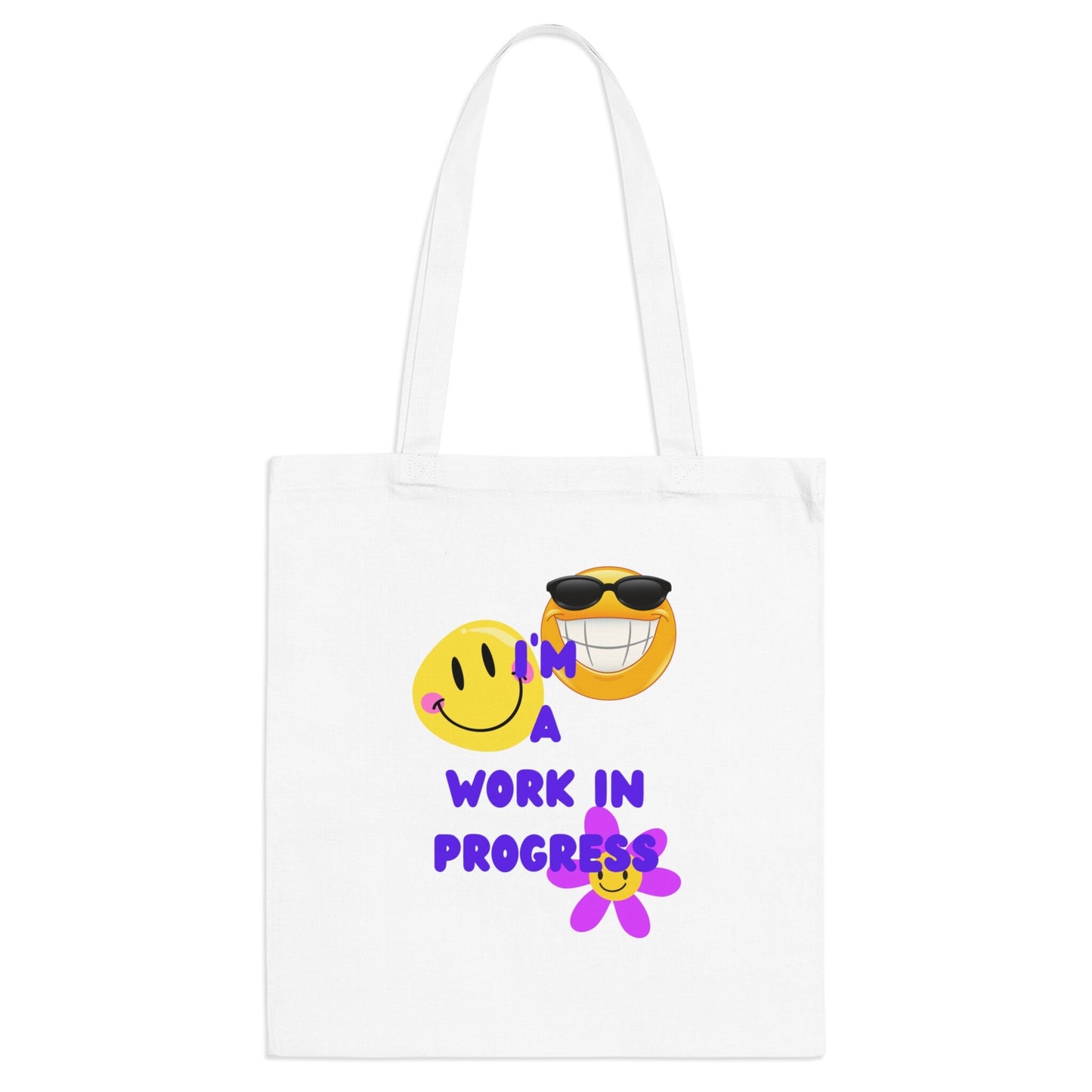 Tote Bag with Funny Quote and Happy People, Original Digital Design