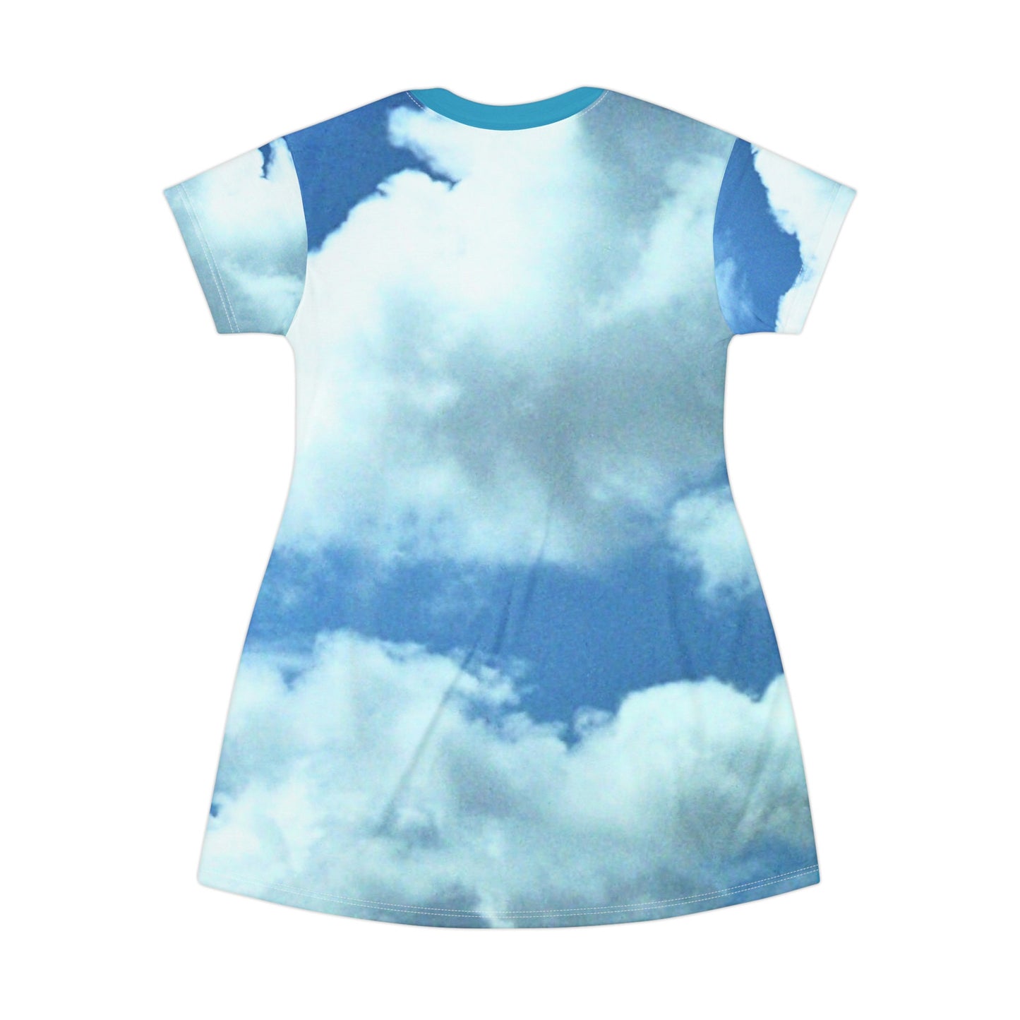 T-Shirt Dress Clouds, Nightie, Original Photograph Print, Blue Skies, Calming relax, Summer, Spring, pretty,fun,family,young,teen