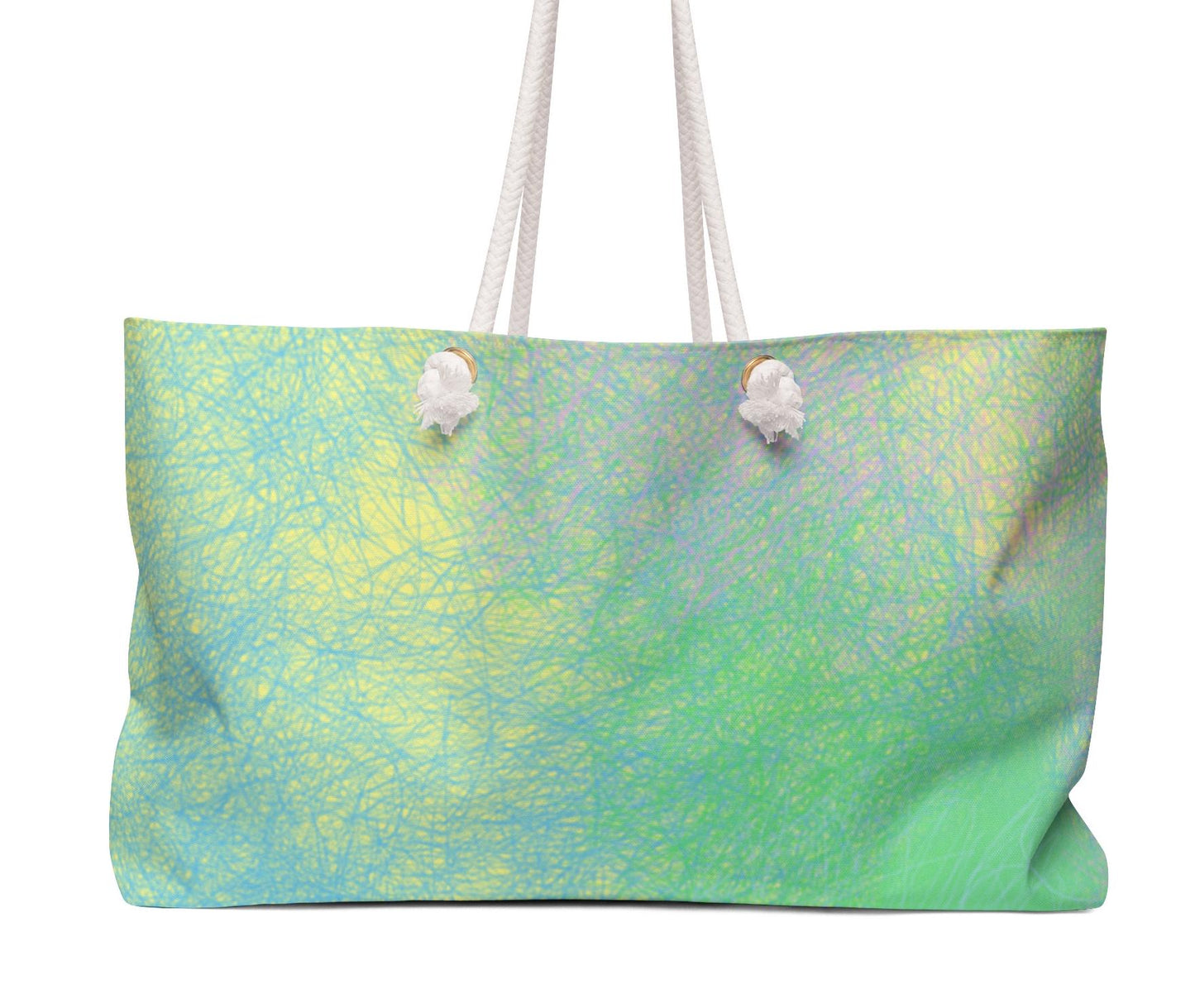 Weekender Bag with Colors of Spring Greens Original Digital Design, Weekender, Travel, Extra Bag, Shopper