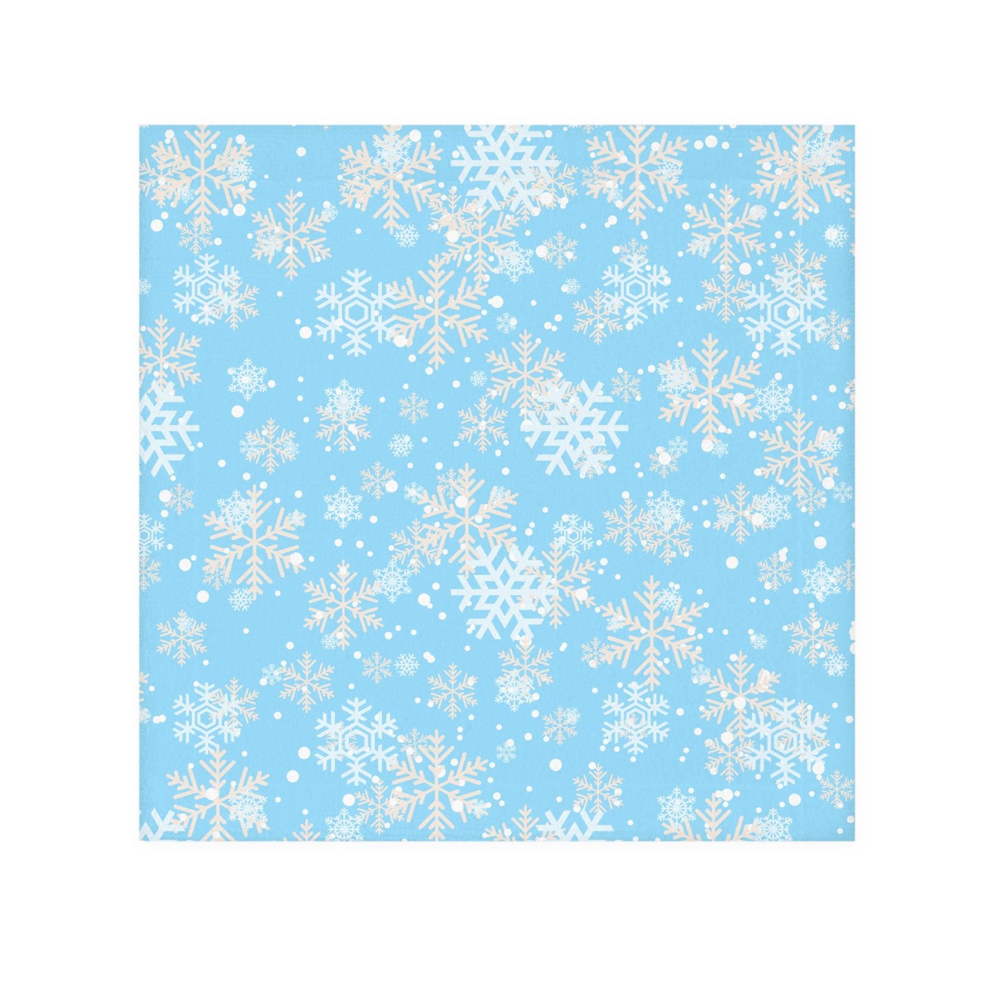 Face Towel - Blue Snowflakes Winter Design, Guest Towels, Soft and Gentle, Holiday Decor, Hostess Gift