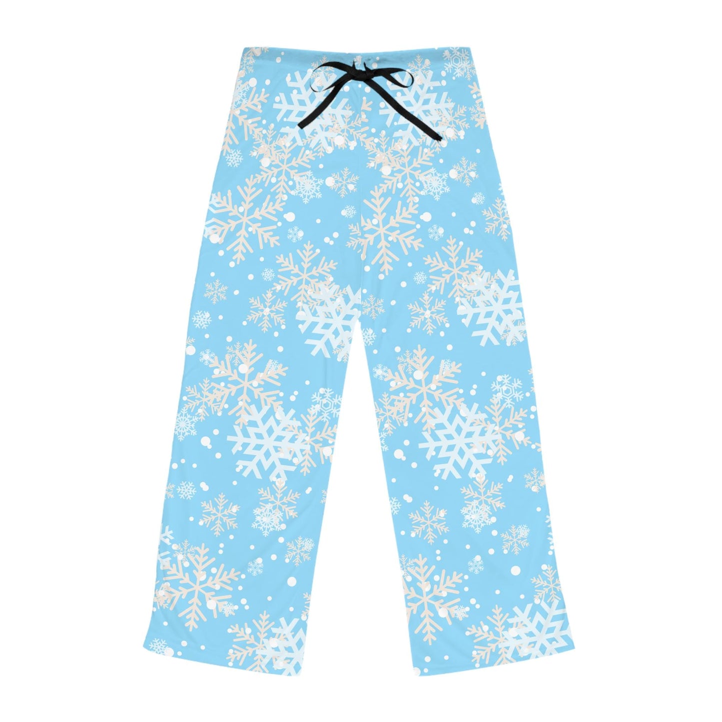 Winter Wonderland Women's Pajama Pants, Holiday Snowflake Lounge Pants, Soft Blue Sleepwear, Cozy Christmas PJ Bottoms, Gift for Her