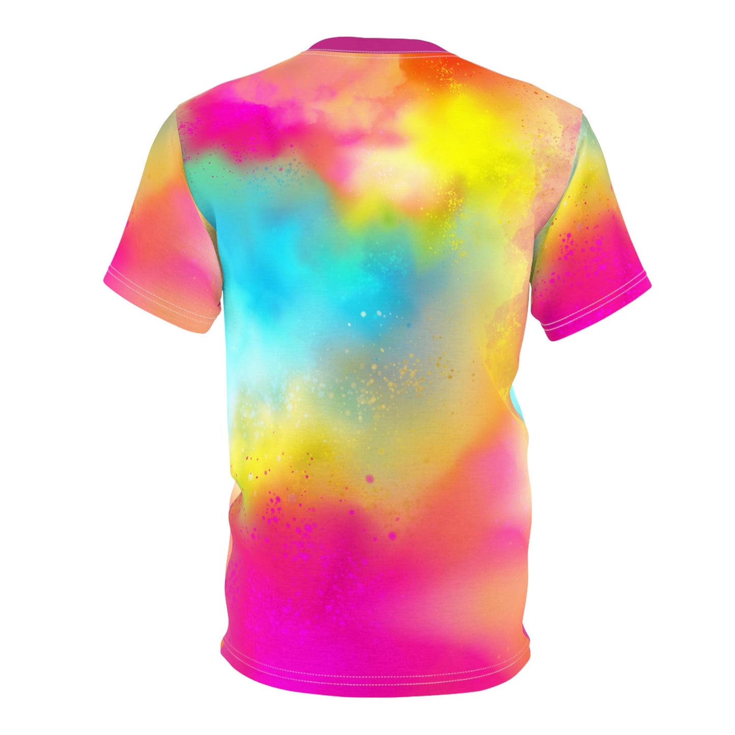 Colorful Watercolor Fluid Art Unisex Tee, Bright Orange Red Yellow Stand Out Shirt, Unisex Cut & Sew T-Shirt, Vibrant Artistic Graphic Tee,