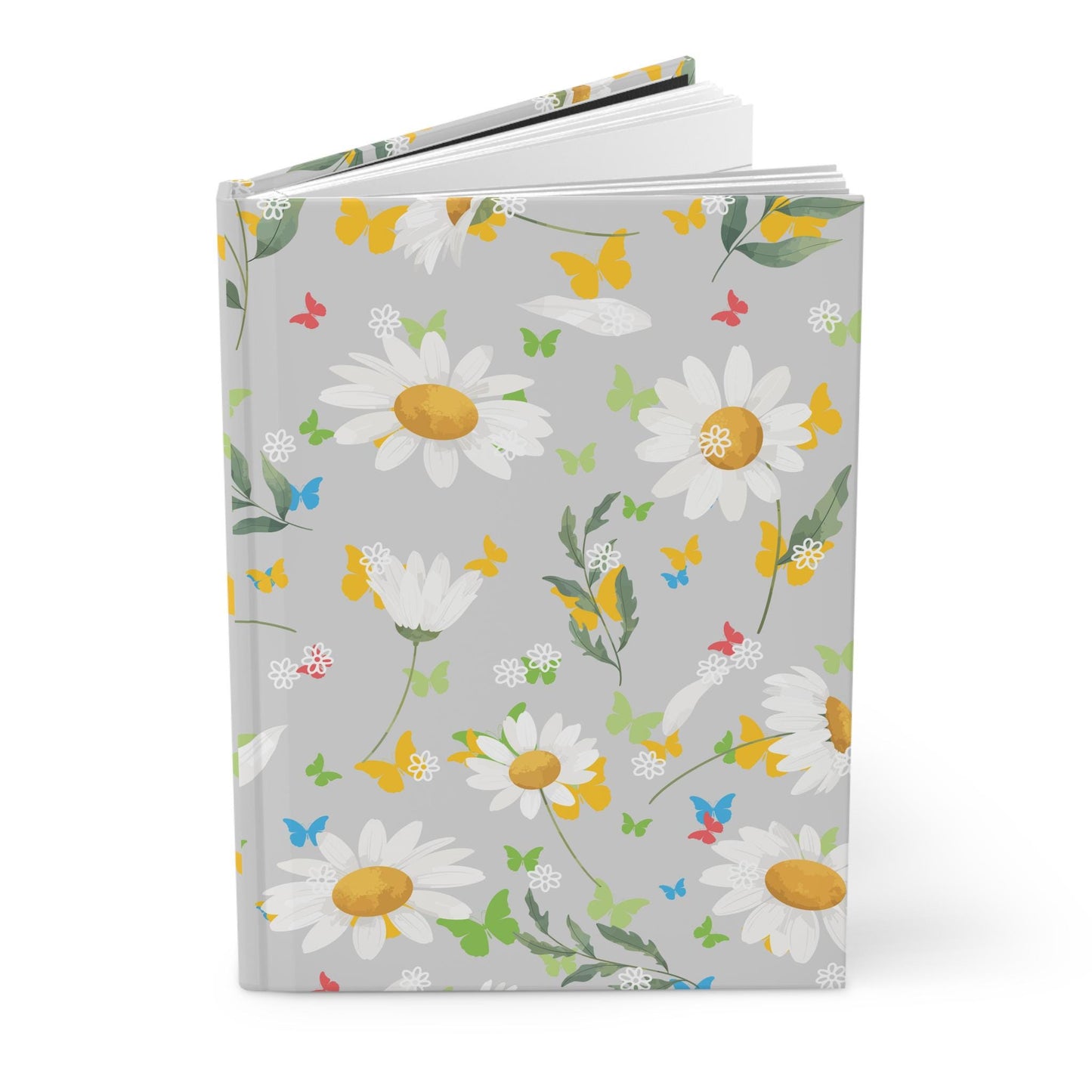 Daisy Journal, Gardener Gift Notebook, Gray Floral Diary, Spring Summer Planner, Flower Lover Notepad, Neutral Botanical Sketchbook