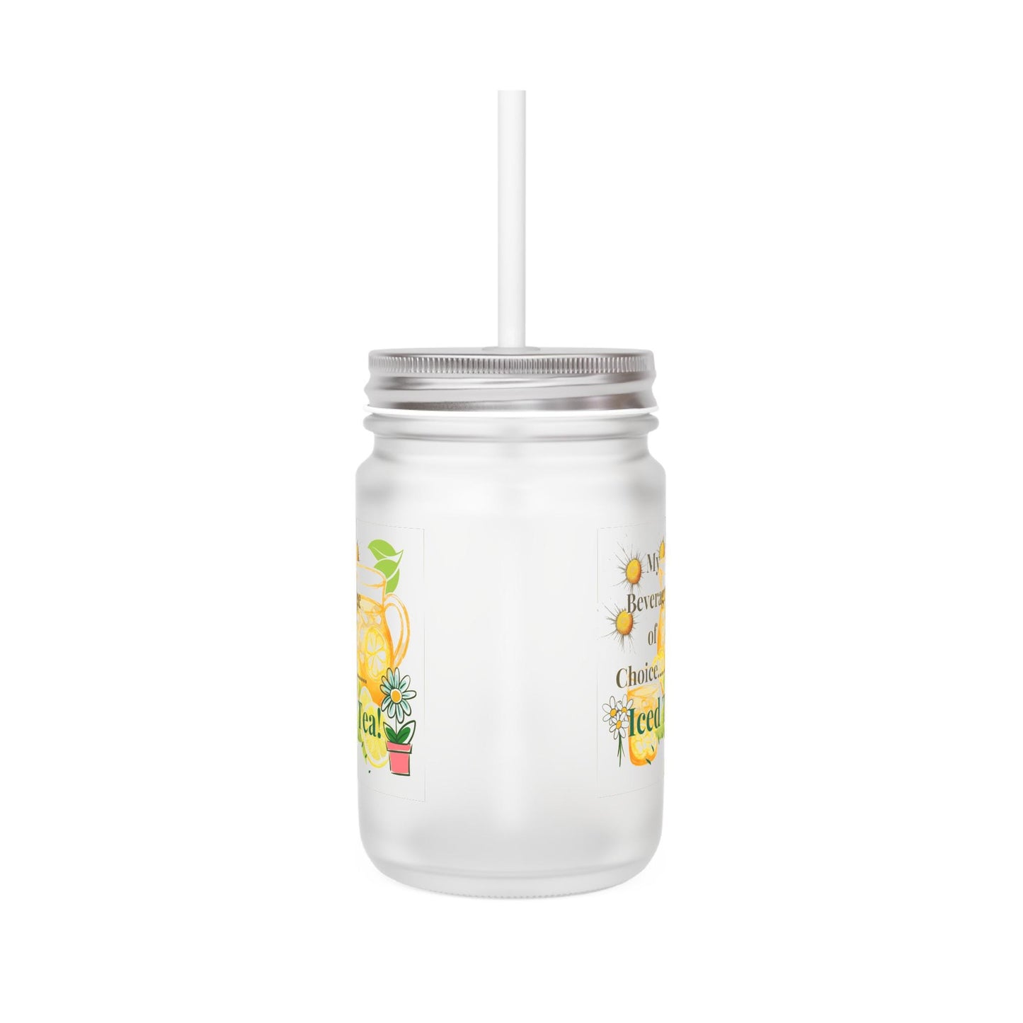 Mason Jar with Lid and Straw my original design