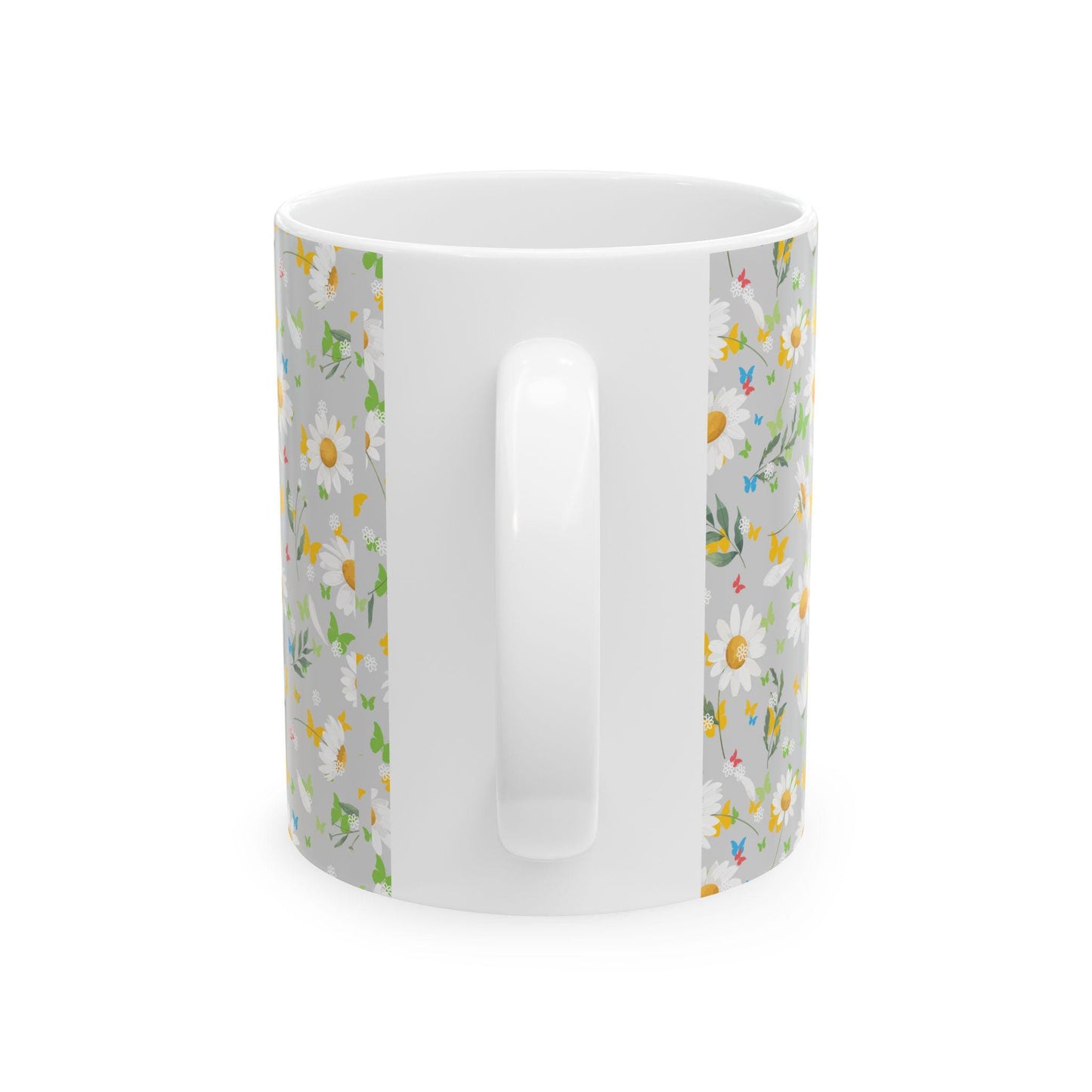 Charming Daisy Floral Ceramic Mug, Nature Lover Gift, Spring Decor, Tea Cup, Flower Enthusiast, Eco-Friendly Coffee Mug