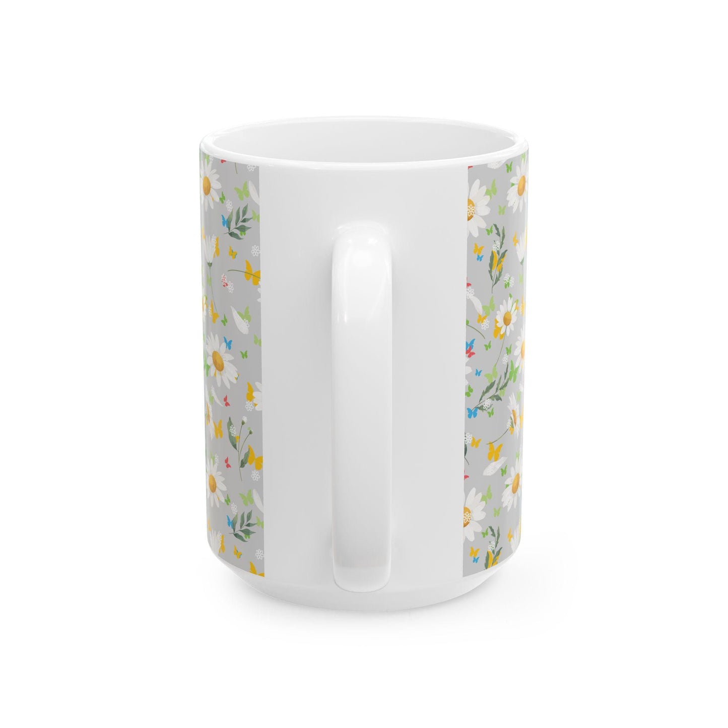 Charming Daisy Floral Ceramic Mug, Nature Lover Gift, Spring Decor, Tea Cup, Flower Enthusiast, Eco-Friendly Coffee Mug