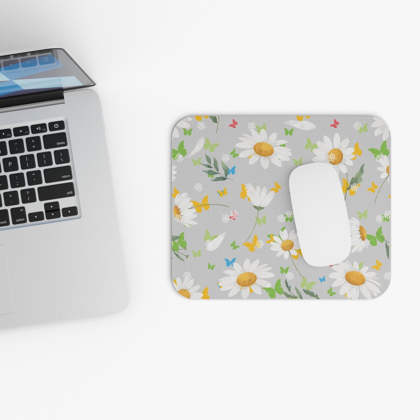 Floral Butterfly Mouse Pad | Cute Desk Accessory, Gift for Her, Office Decor, Spring Vibes, Unique Office Gift