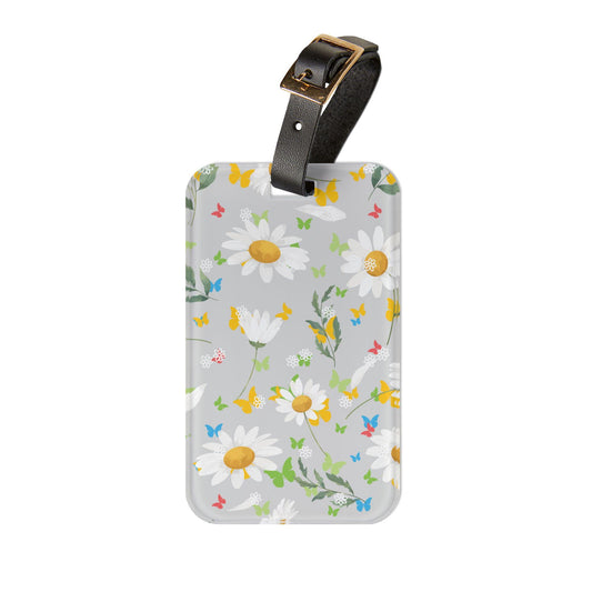 Floral Luggage Tag - Perfect for Travel Lovers, Gift for Wanderlust, Summer Vacation Accessory, Personalized Baggage Tag, Nature-Inspired