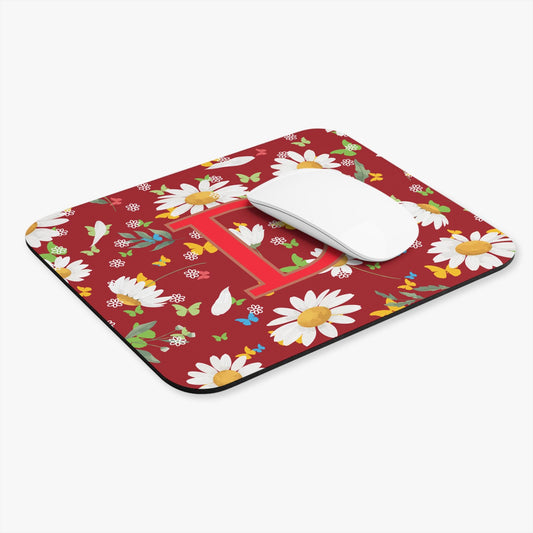 Floral Personalised Mouse Pad, Cute Desk Accessory, Office Gift, Computer Pad, Butterflies and Daisies Decor