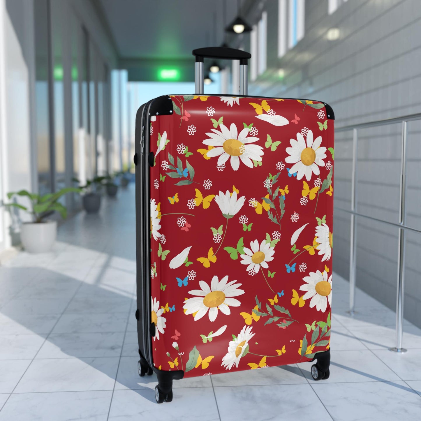 Floral Design Carry-On Suitcase | Travel Bag, Luggage for Vacation, Weekend Getaways, Gift for Travelers, Nature-Inspired